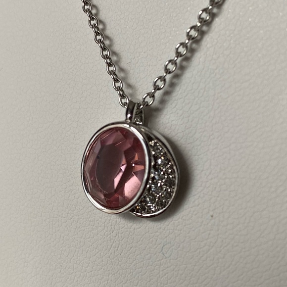 Rare. Retired Swarovski Breast Cancer Awareness 2009 Pink Hope Necklace. NIB - Picture 7 of 17